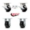 Service Caster 4 Inch Kingpinless Phenolic Wheel Caster Swivel Locks 2 Rigid SCC, 2PK SCC-KP30S420-PHR-BSL-2-R-2 - alternate 6